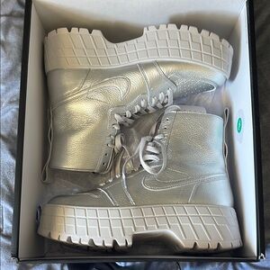 Silver Platform Women's Boots